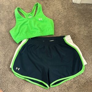 Under Armour sports bra & shorts set